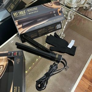 Hot Tools Black Gold 1” Ionic Salon Flat Iron